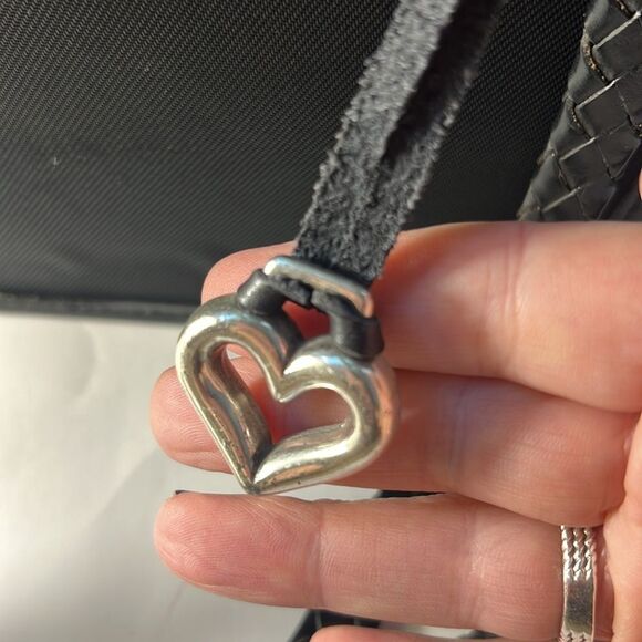 VINTAGE BRIGHTON BLACK NYLON TOTE W/ORGANIZER CAREER‎ FLAP SHOULDER DESIGNER - Picture 14 of 14